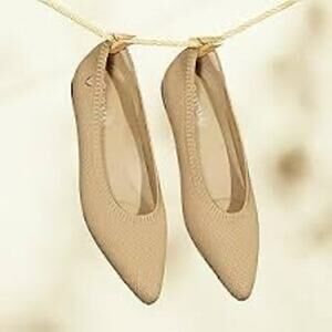 Vivaia‎ Aria 5 Cream Ivory Knit Casual Daily Pointed Toe Ballet Flats Size 11